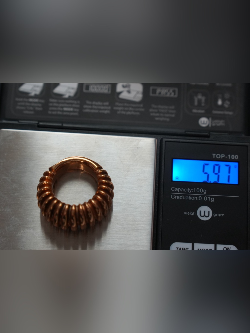 18K Gold Ribbed Dome Cocktail Ring, 5.97g